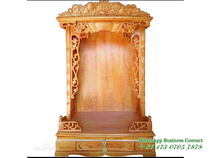 Rak Altar Kayu Solid Gaya Vihara