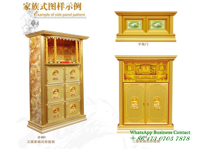 Rak Penyimpanan Urn Keluarga Berlapis